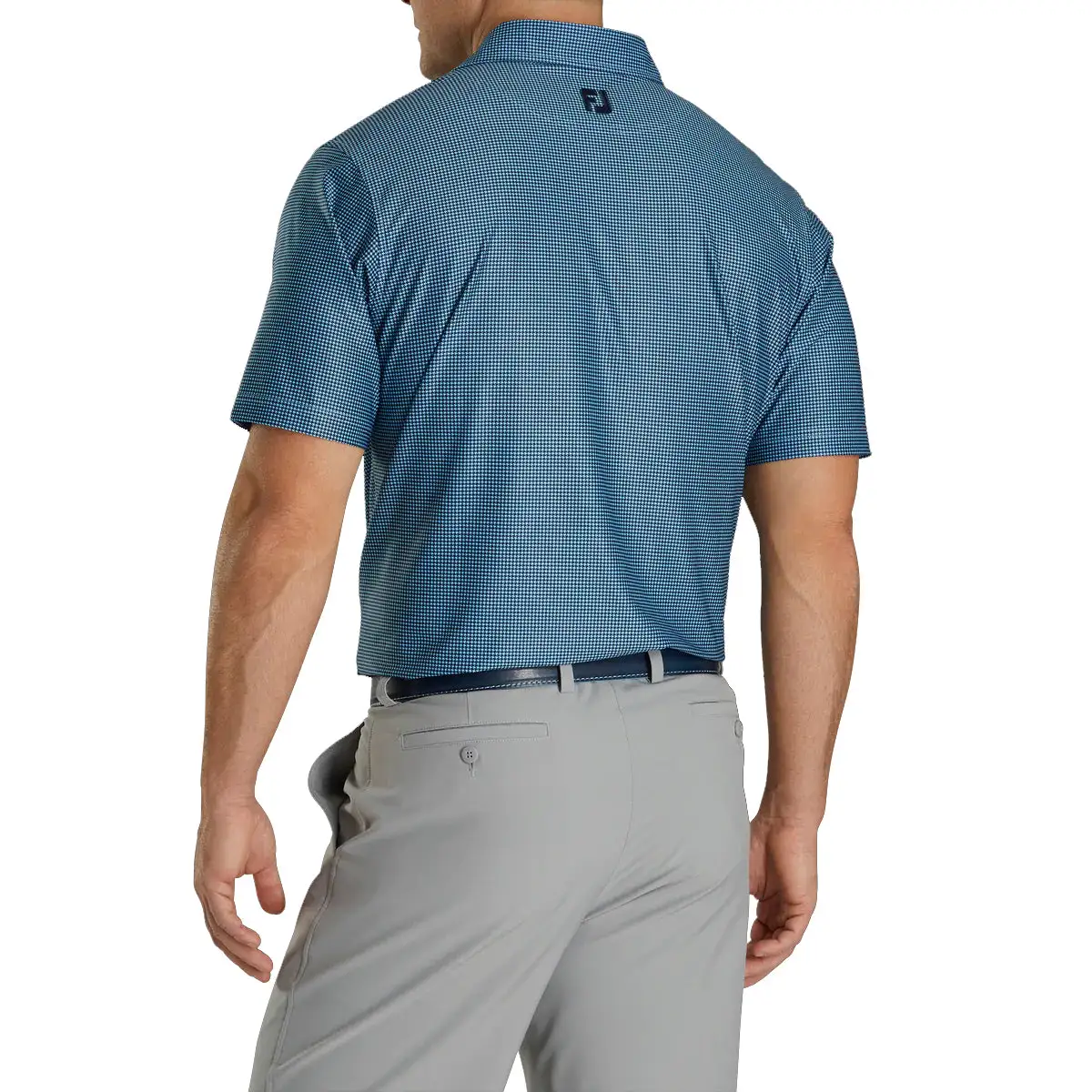 FootJoy Heather Lisle Houndstooth Mens Golf Polo - Image 2