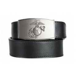 Nexbelt Marine Globe Pewter With Ebony Mens Belt