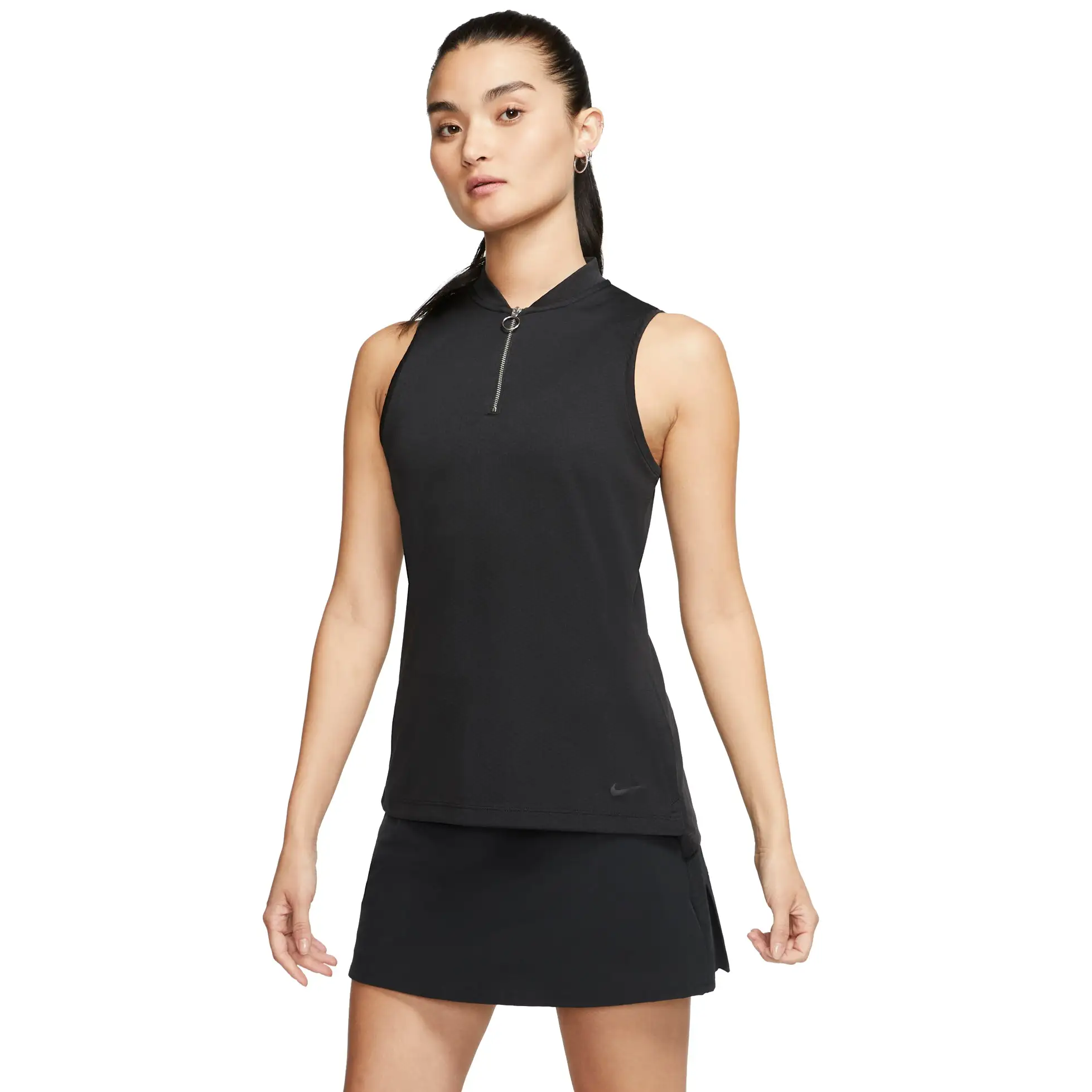 Nike Golf Nike Dri-FIT Zip Womens Sleeveless Golf Polo - Image 3