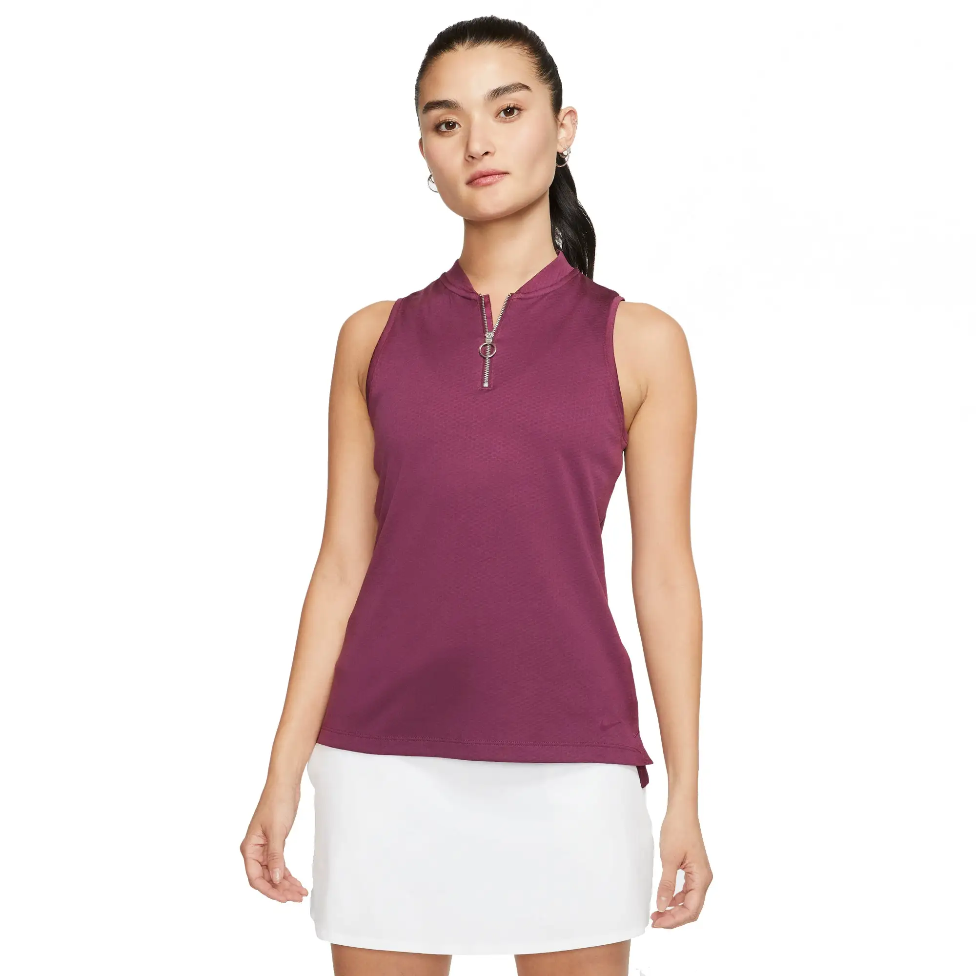 Nike Golf Nike Dri-FIT Zip Womens Sleeveless Golf Polo - Image 2