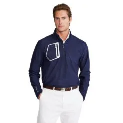 Polo Ralph Lauren RLX Ralph Lauren Camo Jacquard French Navy Mens Golf 1/2 Zip