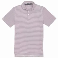 Polo Ralph Lauren RLX Lightweight Airflow Striped Avenue Purple Mens Golf Polo