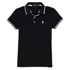 Polo Ralph Lauren Polo Golf Performance Pique Val Black Womens Golf Polo
