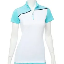 EP NY Bora Bora Cap Mesh Overlay Womens Golf Polo