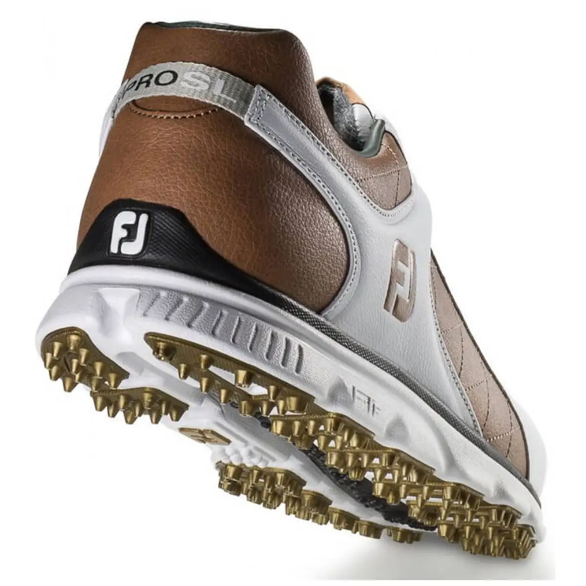 FootJoy Pro Spikeless White-Taupe Mens Golf Shoes - Cosmetic Blem - Image 2