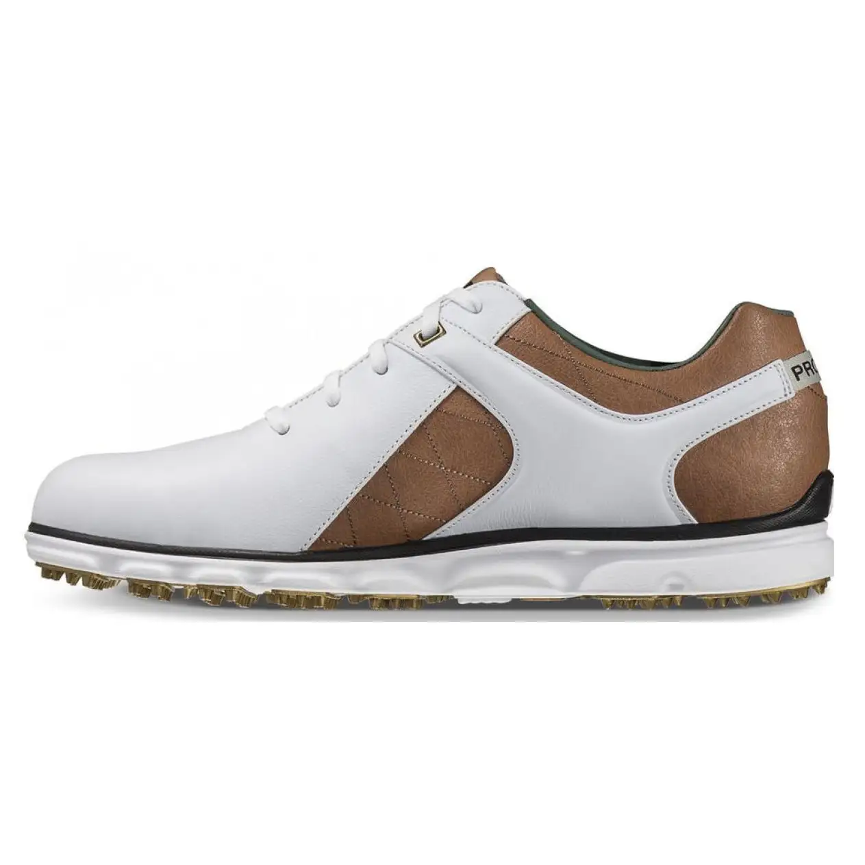 FootJoy Pro Spikeless White-Taupe Mens Golf Shoes - Cosmetic Blem - Image 3