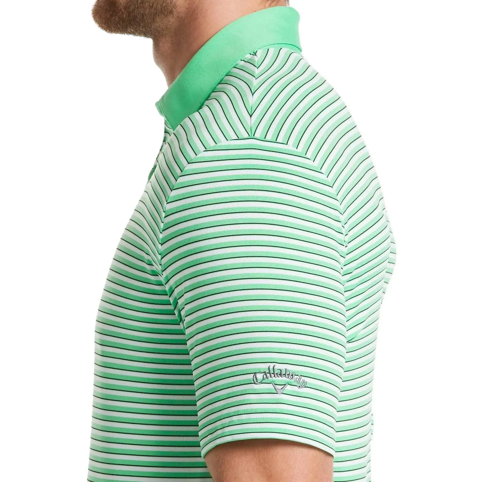 Callaway 3-Color Stripe Mens Golf Polo - Image 4