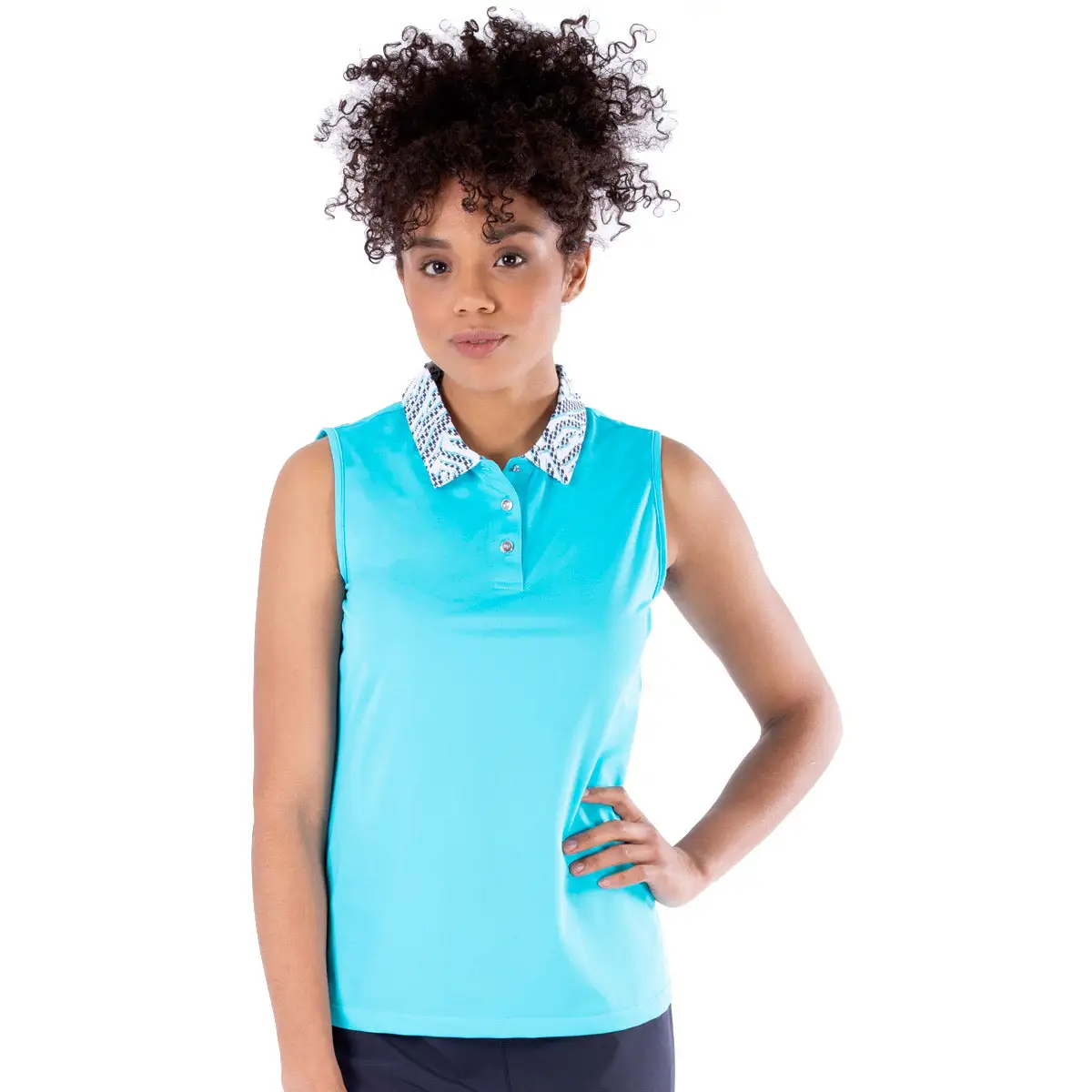 NVO Shayla Aqua Womens Golf Polo