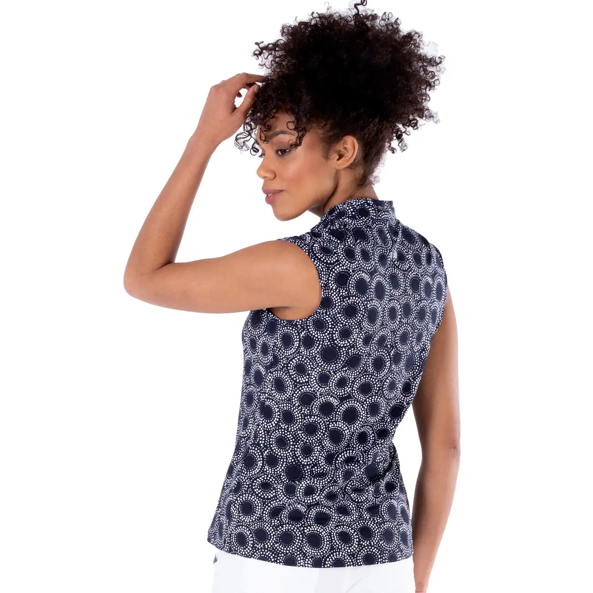 NVO Layla Mock Navy Womens Golf Polo - Image 2