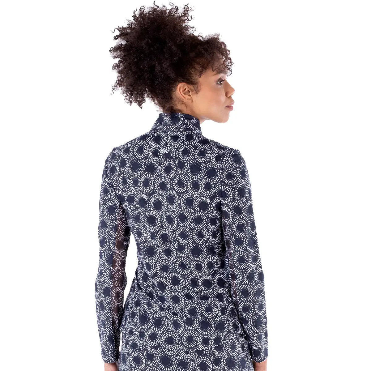 NVO Lotus Mock Navy Womens Golf 1/2 Zip - Image 2