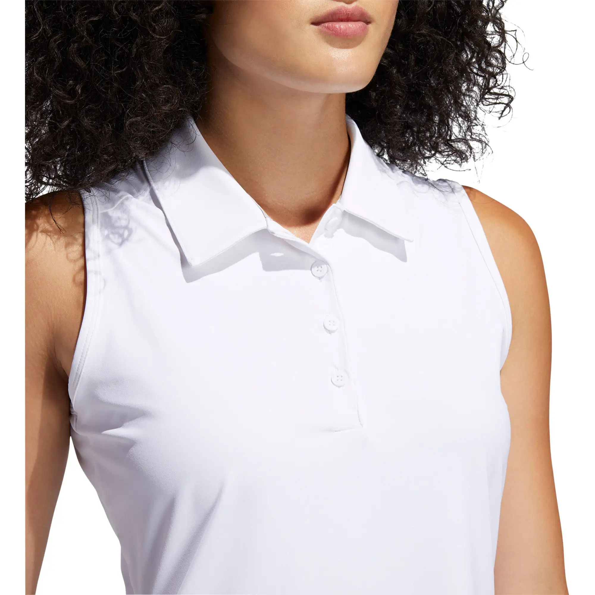 Adidas Golf Adidas Ultimate365 White Womens Golf Polo - Image 3