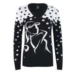 Daily Sports Aim Navy Womens V-Neck Golf Sweater