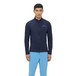 J.Lindeberg J. Lindeberg Robin Mid Layer Navy Melange Mens Full Zip Golf Jacket