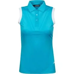 J.Lindeberg J. Lindeberg Lucie Beach Blue Womens Sleeveless Golf Polo