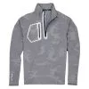 Polo Ralph Lauren RLX Lux Jacquard Jersey Basic Grey Camo Mens Golf 1/2 Zip