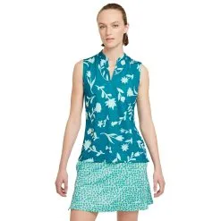 Nike Golf Nike Breathe Floral Print Womens Sleeveless Golf Polo