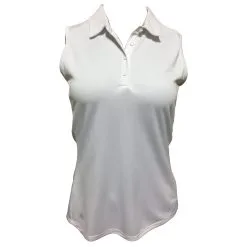 Adidas Golf Adidas Advantage White Womens Sleeveless Golf Polo