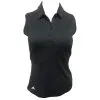 Adidas Golf Adidas Advantage Black Womens Sleeveless Golf Polo