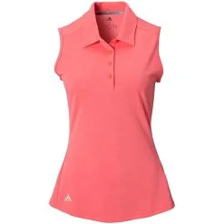 Adidas Golf Adidas Advantage Flash Red Womens Sleeveless Golf Polo