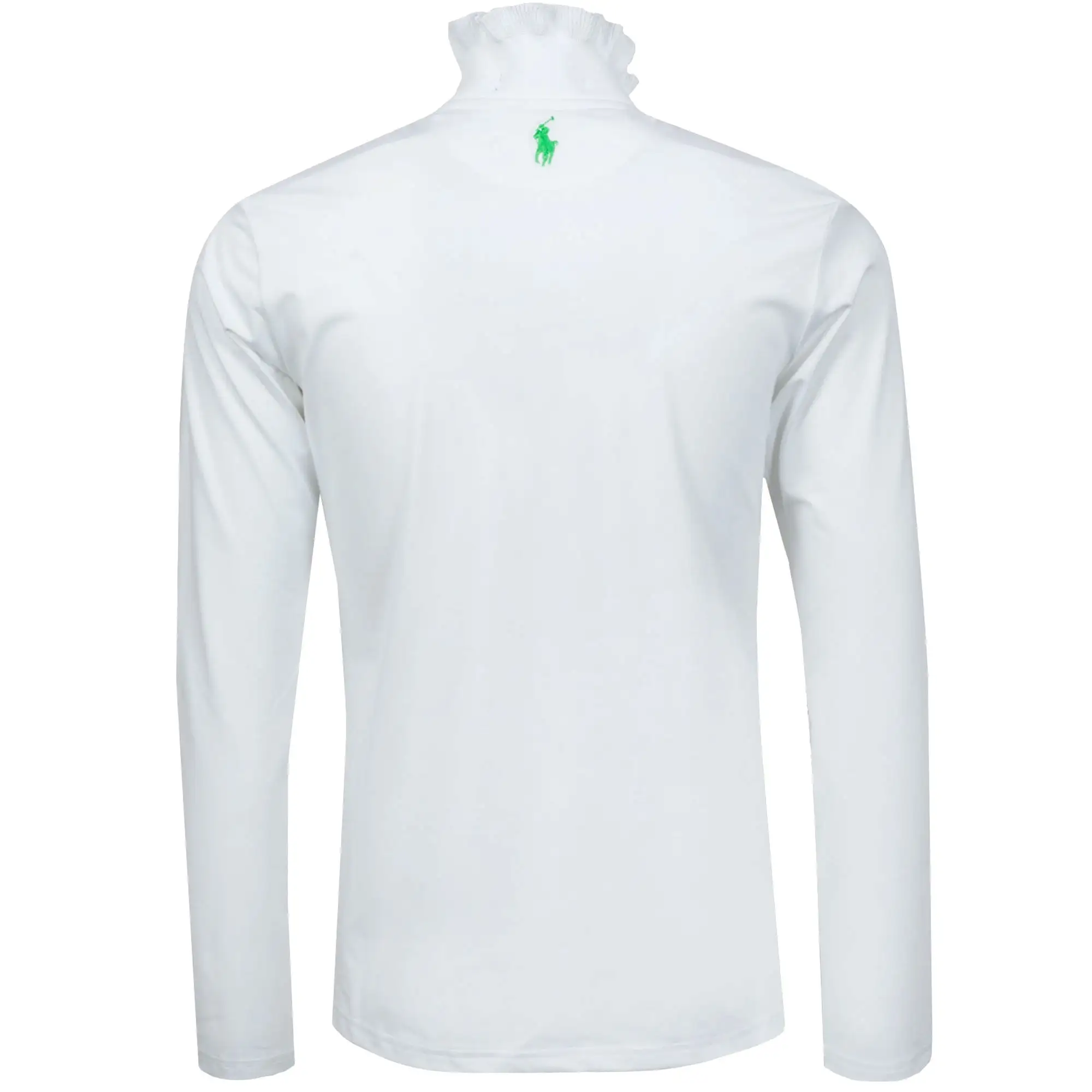 Polo Ralph Lauren Ralph Lauren Chevron Ruffle White Womens 1/4 Zip Golf Pullover - Image 2