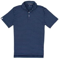 Polo Ralph Lauren RLX Ralph Lauren Featherweight Airflow French Navy-Soft Aqua Mens Golf Polo