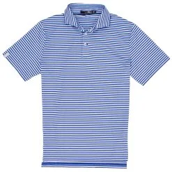 Polo Ralph Lauren RLX Ralph Lauren Lightweight Airflow Bright Royal Multi Mens Golf Polo