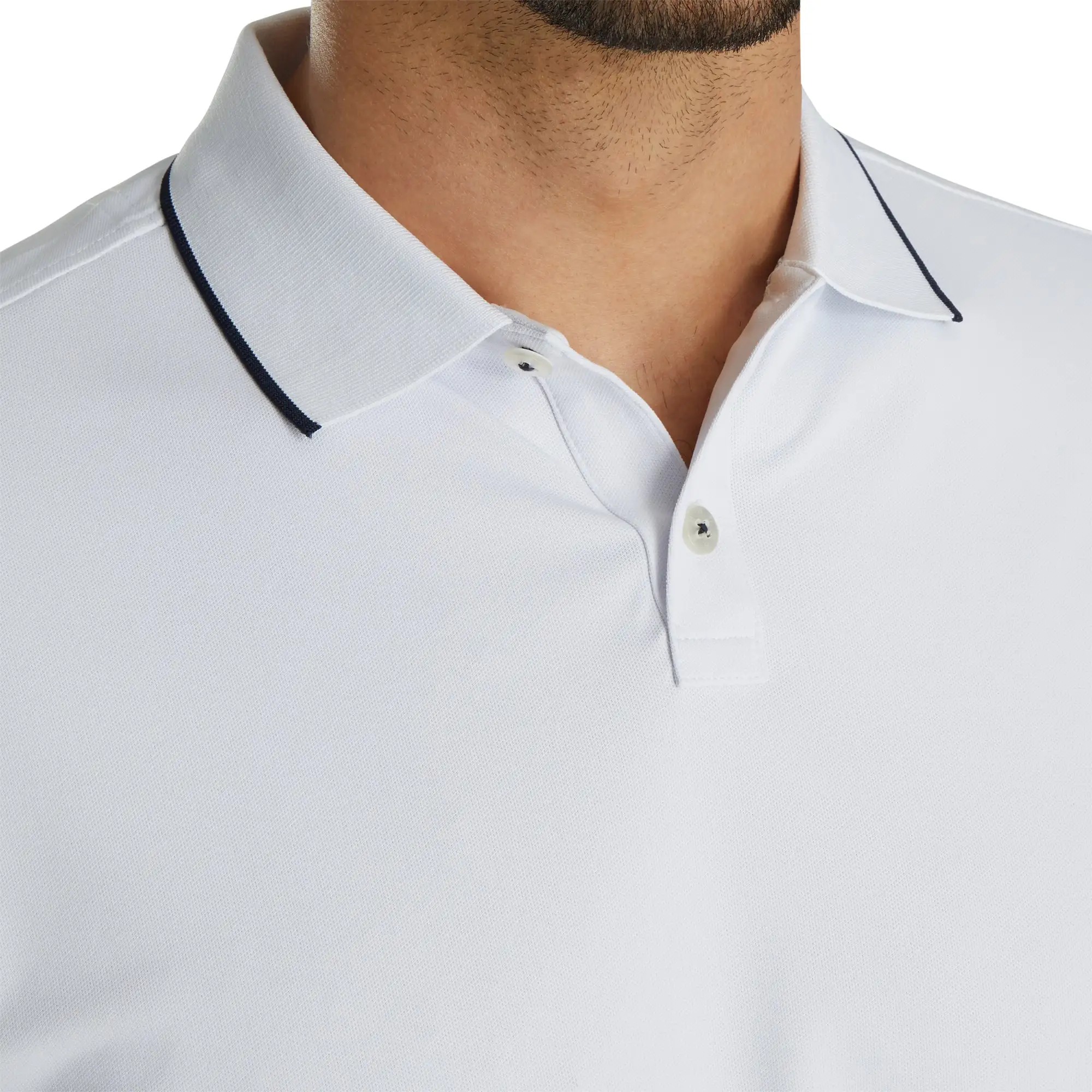 FootJoy Southern Living Solid White Mens Golf Polo - Image 3