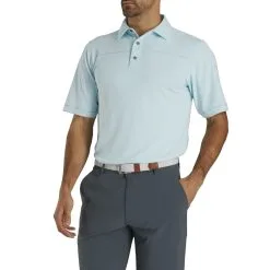 FootJoy Pique Solid With Spine Stitch Ice Blue Mens Golf Polo