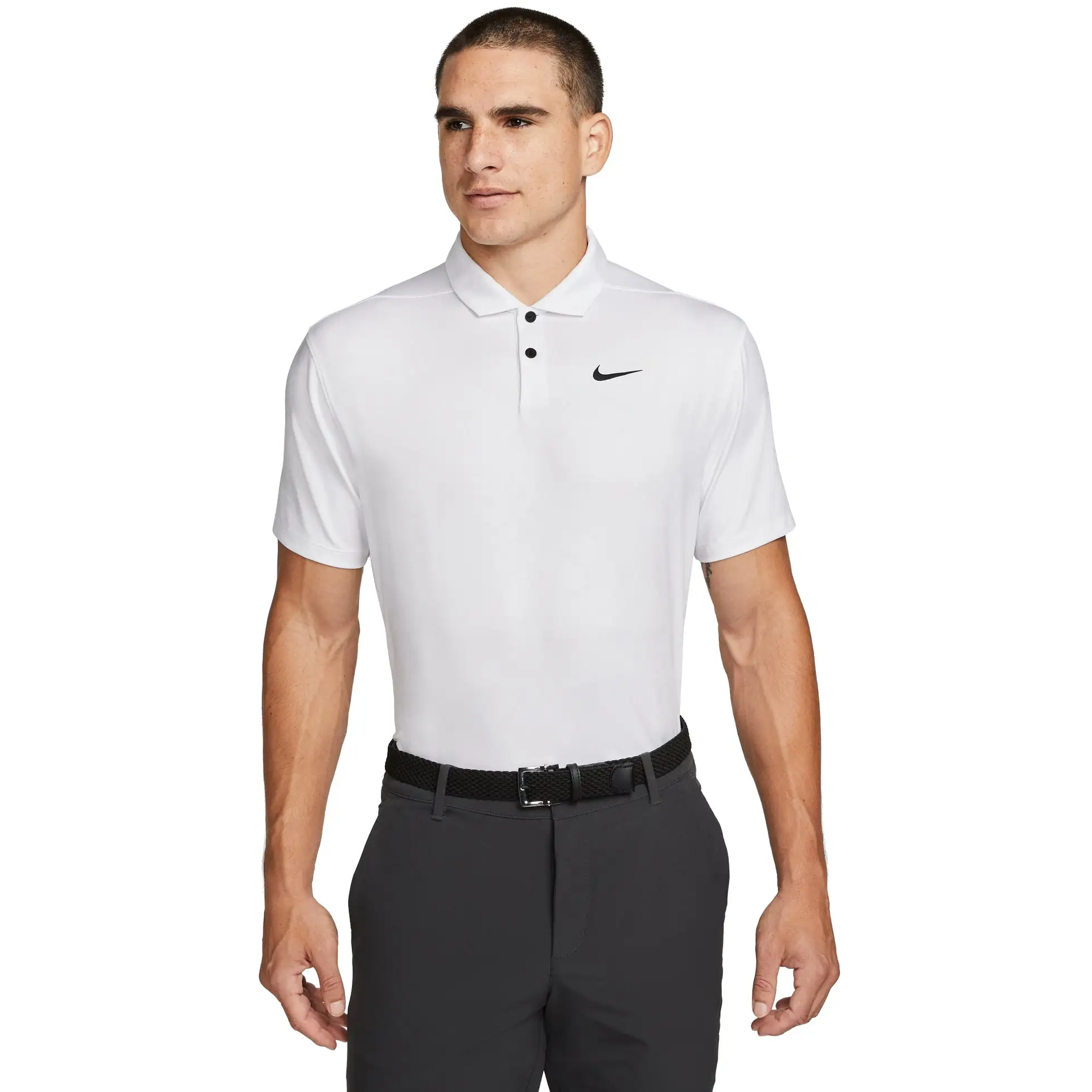 Nike Golf Nike Dri-FIT Vapor GRFX White Mens Golf Polo
