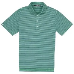 Polo Ralph Lauren RLX Ralph Lauren Classic Striped Course Green Bastille Blue Mens Golf Polo