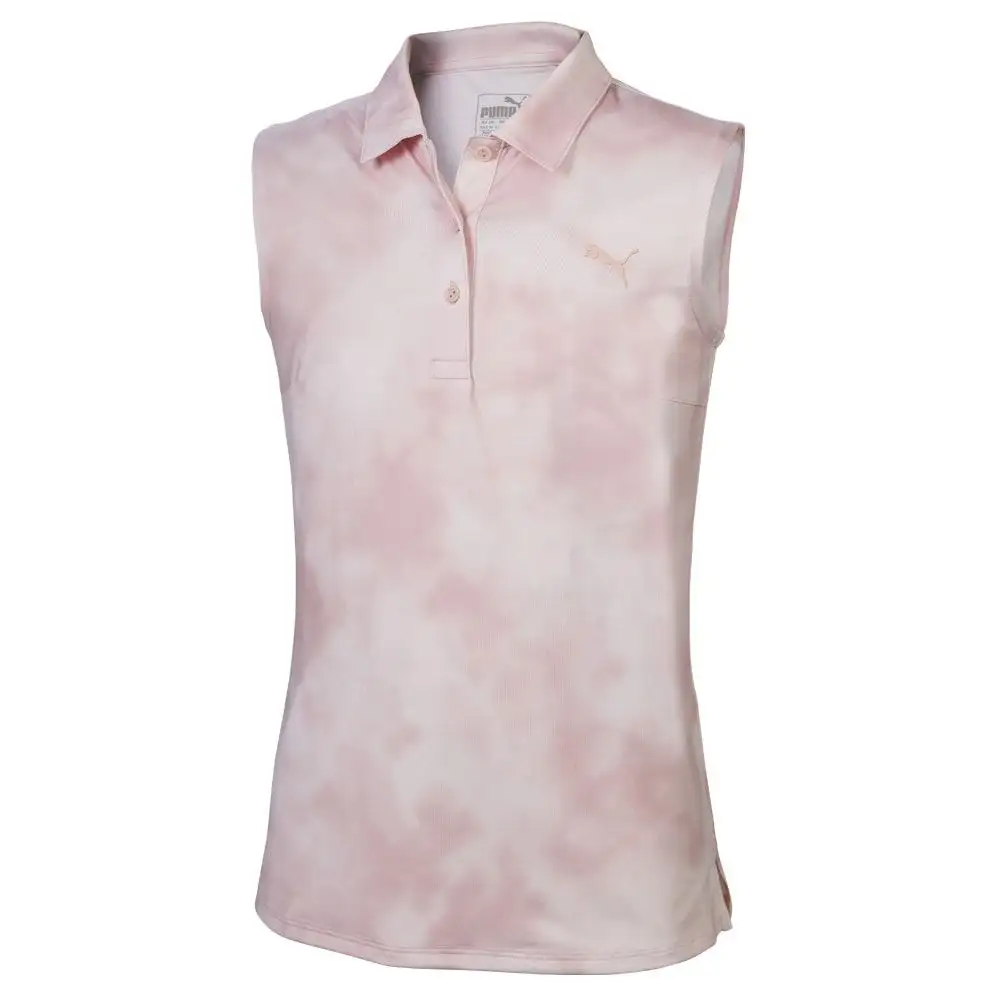 PUMA Golf Puma Tie Dye Girls Sleeveless Golf Polo