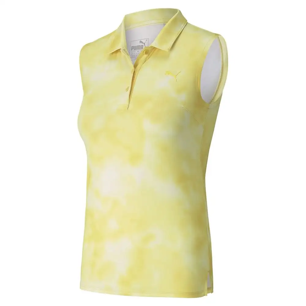 PUMA Golf Puma Tie Dye Girls Sleeveless Golf Polo - Image 2