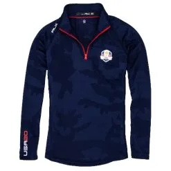Polo Ralph Lauren RLX Ralph Lauren Ryder Cup Mesh Camo Jacquard Womens Golf 1/4 Zip