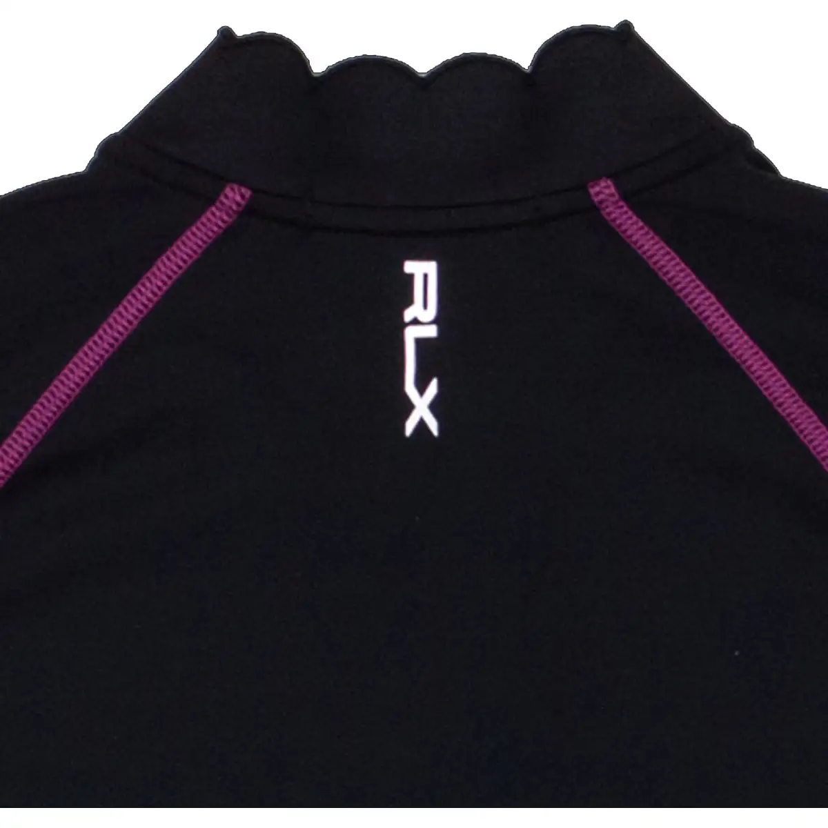 Polo Ralph Lauren RLX Ralph Lauren Scallop Collar Power Stretch Black Womens Golf 1/4 Zip - Image 2