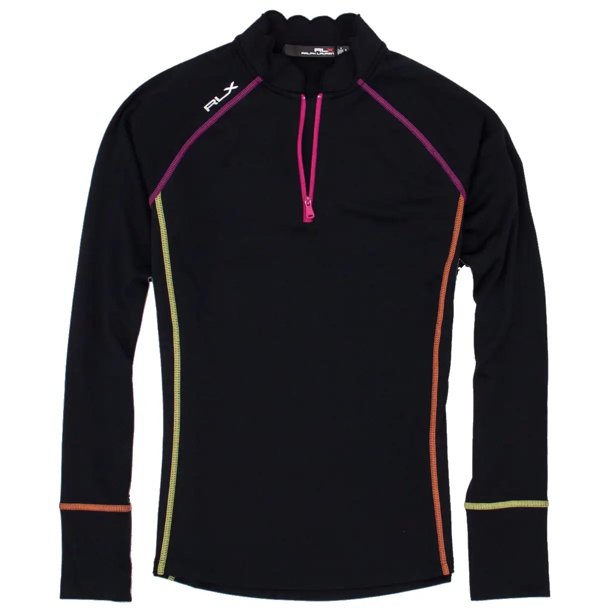 Polo Ralph Lauren RLX Ralph Lauren Scallop Collar Power Stretch Black Womens Golf 1/4 Zip