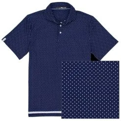 Polo Ralph Lauren RLX Printed Lightweight Airflow Jersey French Navy Mens Golf Polo