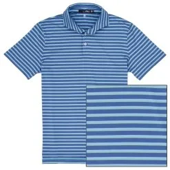Polo Ralph Lauren RLX Ralph Lauren Yarn Dye Featherweight Airflow Bastille Blue Mens Golf Polo