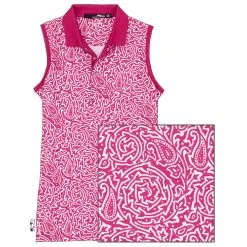 Polo Ralph Lauren RLX Ralph Lauren Printed Airflow Jersey Aruba Pink Womens Golf Polo