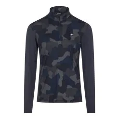 J.Lindeberg J. Lindeberg Brandon Mid Layer JL Navy Camo Mens Golf 1/4 Zip