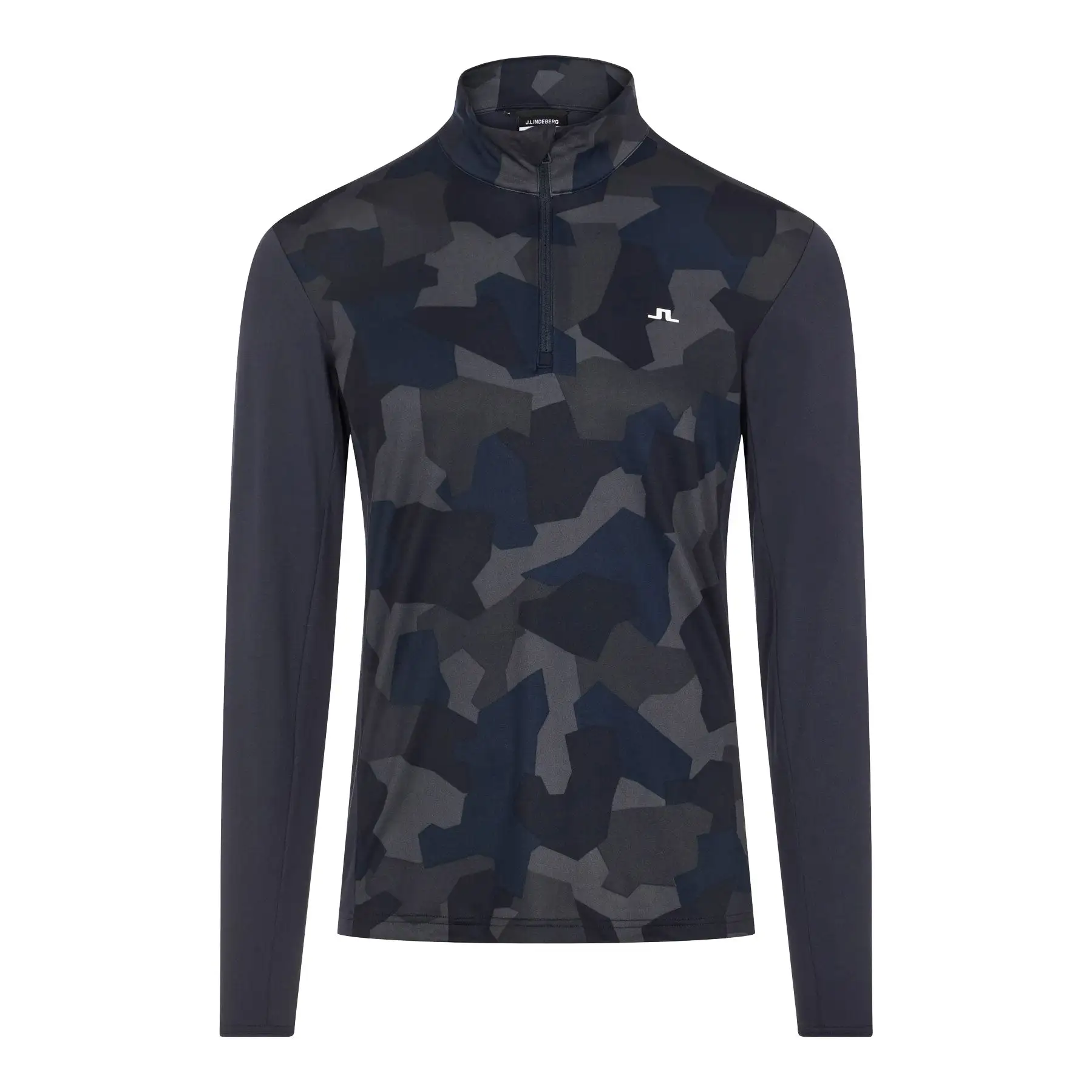 J.Lindeberg J. Lindeberg Brandon Mid Layer JL Navy Camo Mens Golf 1/4 Zip