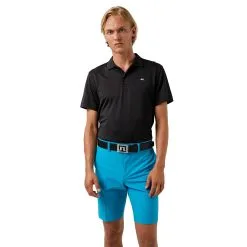 J.Lindeberg J. Lindeberg Lars Regular Fit Black Mens Golf Polo