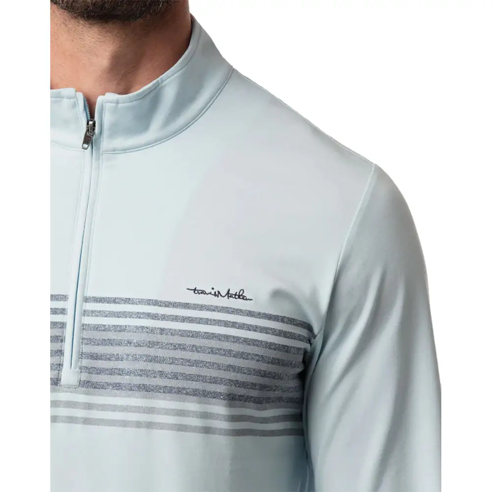 TravisMathew Blue Blanket Mens Golf 1/4 Zip - Image 3