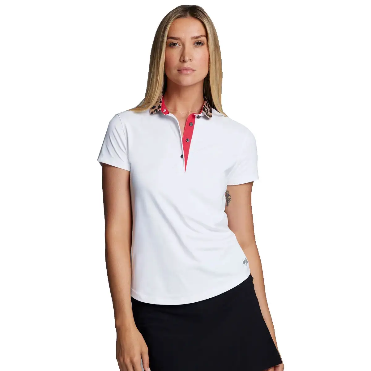 Greyson Scarlett Tache Leopard Arctic Womens Golf Polo