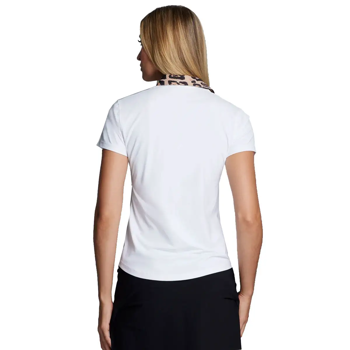 Greyson Scarlett Tache Leopard Arctic Womens Golf Polo - Image 2