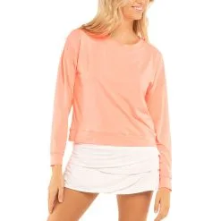 Lucky In Love Hype Peach Glow Womens Golf Pullover