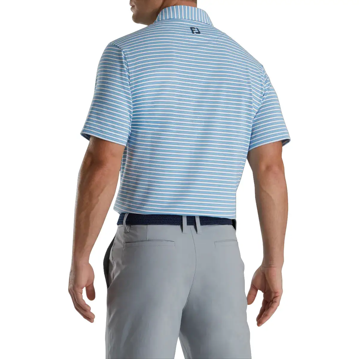 FootJoy Mini Regimental Stripe Lisle Mens Golf Polo - Image 2