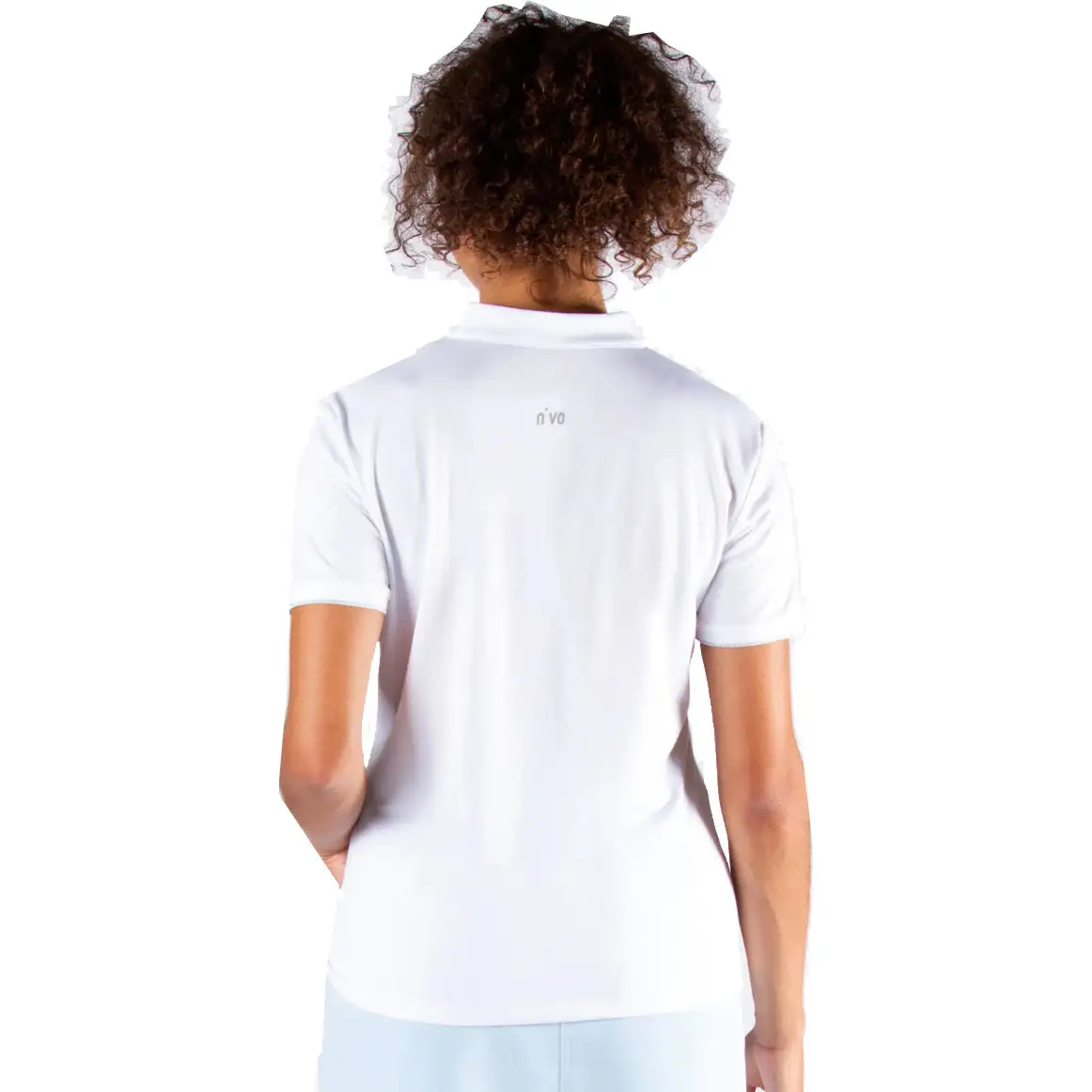 NVO Mara Mockneck White Womens Golf Polo - Image 2