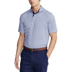 Polo Ralph Lauren Polo Golf Ralph Lauren Printed Pima Jersey Blue Mens Golf Polo