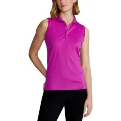 Polo Ralph Lauren RLX Ralph Lauren Tournament Bright Pink Womens Sleeveless Golf Polo