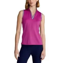 Polo Ralph Lauren RLX Ralph Lauren Mesh Mix Bright Pink Womens Sleeveless Golf Polo